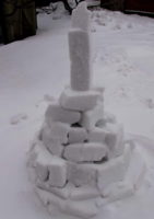 Igloo pik - my first snow building experience